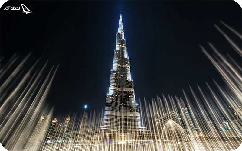 شکوه برج خلیفه در شب